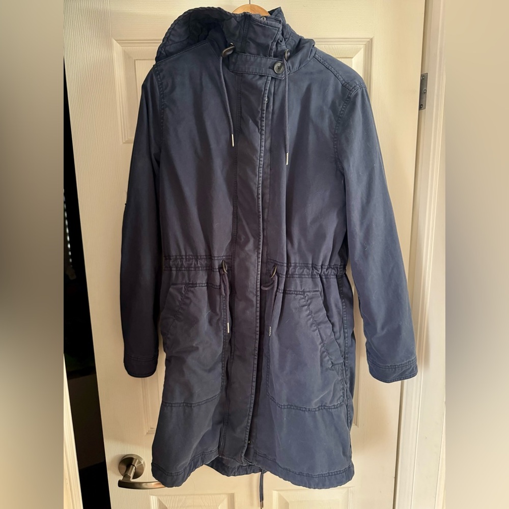 GAP 3-in-1 Navy Canvas Long Parka/Trench Coat